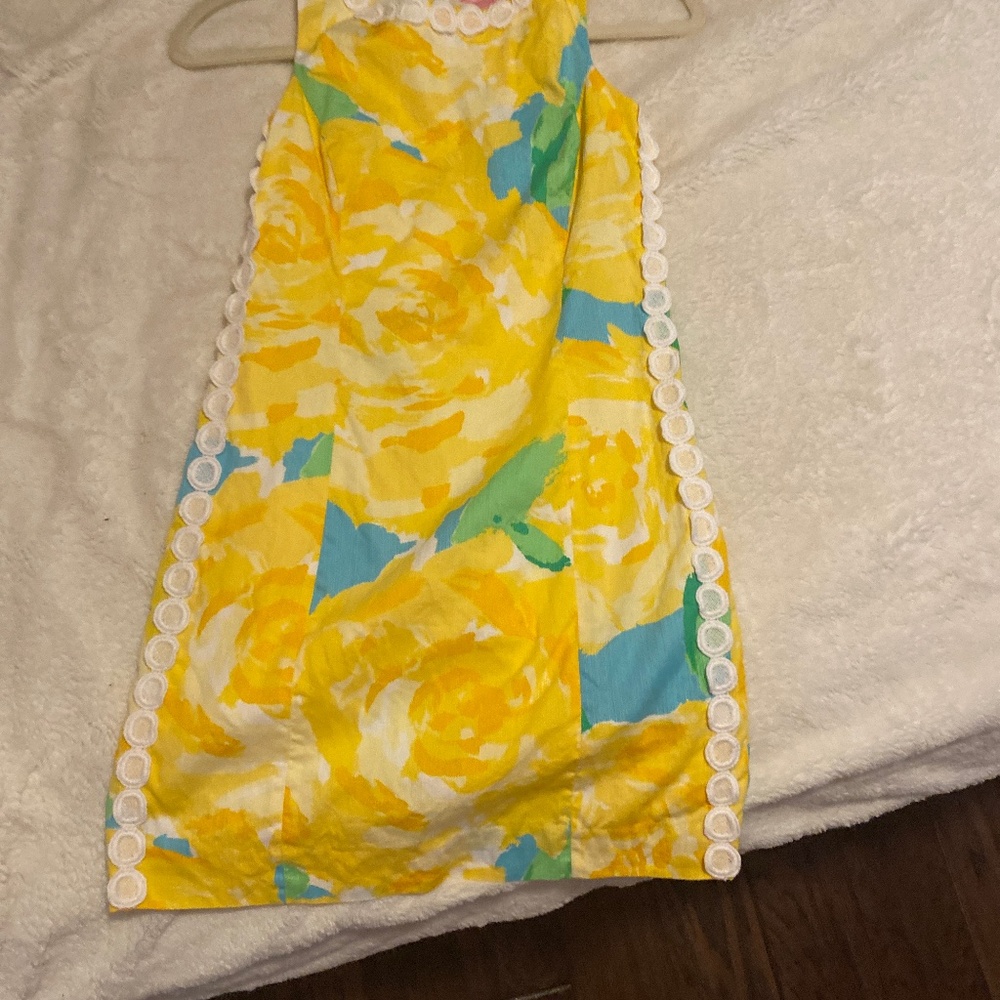 Lilly Pulitzer Yellow Mila Shift Dress Size 0